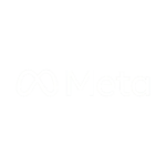 Meta logo on black background