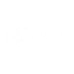 White logo on black background