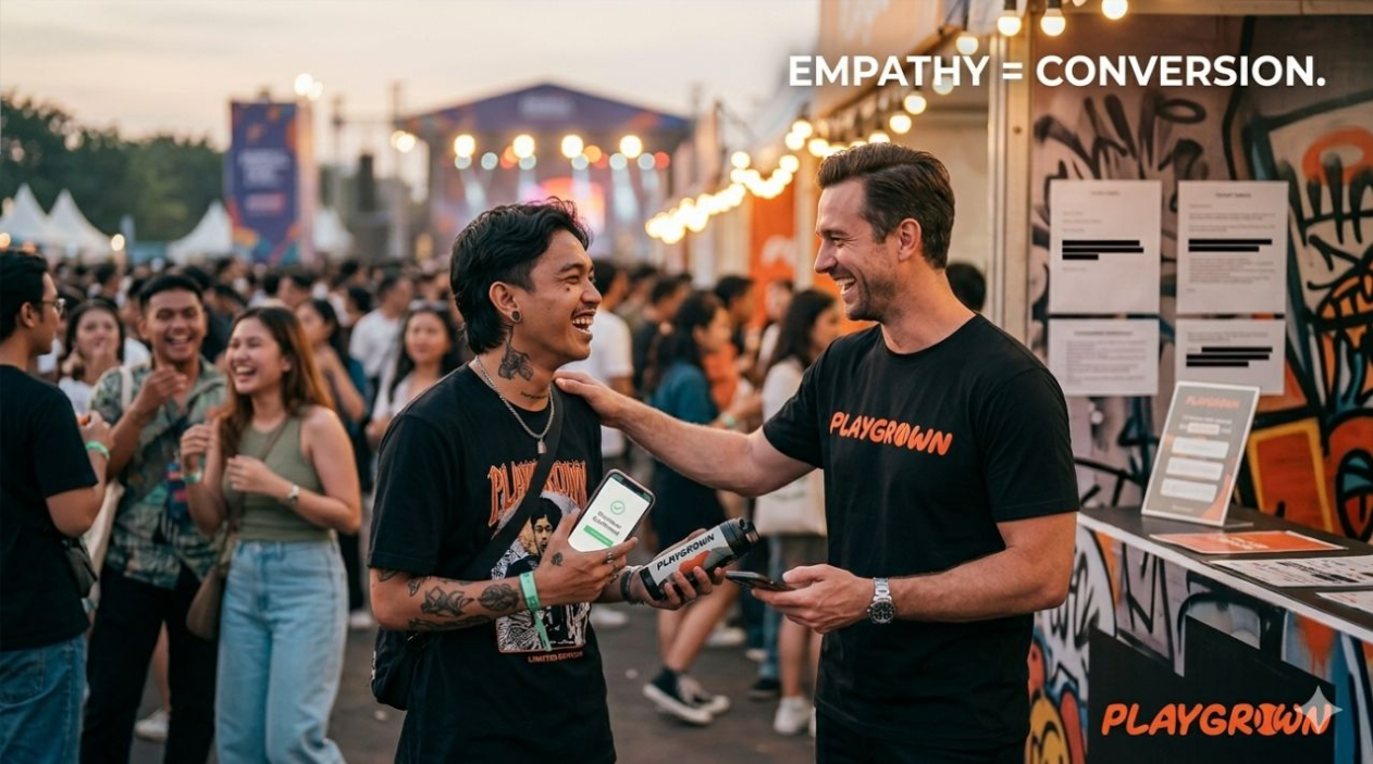 People engaging at outdoor event.