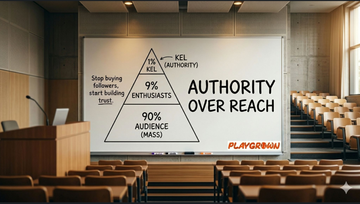 Authority pyramid on audience engagement